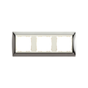 Frame for 3 elements dark steel interior ivory Simon 82