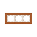 Frame for 3 elements tile interior ivory Simon 82 Nature