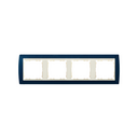 Frame for 4 elements metallic blue interior ivory Simon 82