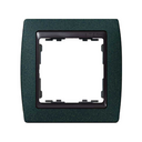 Frame for 1 element textured green interior graphite Simon 82