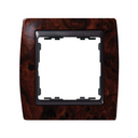 Frame for 1 element walnut root interior graphite Simon 82