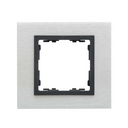 Frame for 1 element satin stainless steel interior graphite Simon 82 Nature