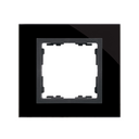 Frame for 1 black glass element graphite Simon 82 Nature