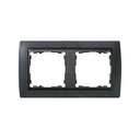 Frame for 2 elements granite grey interior graphite Simon 82