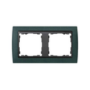 Frame for 2 elements textured green interior graphite Simon 82