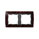 Frame for 2 elements walnut root interior graphite Simon 82