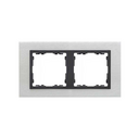 Frame for 2 elements stainless steel matte interior graphite Simon 82 Nature