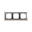 Frame for 3 elements matt aluminium interior graphite Simon 82