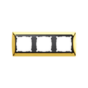 Frame for 3 elements gold interior graphite Simon 82