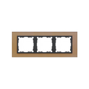 Cadre pour 3 éléments cristal cuivre intérieur graphite Simon 82 Nature