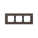 Cadre pour 3 éléments plomb intérieur graphite Simon 82 Nature