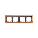 Cadre pour 4 éléments cuivre ancien intérieur graphite Simon 82