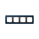 Frame for 4 elements metallic blue interior graphite Simon 82