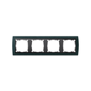Frame for 4 elements textured green interior graphite Simon 82