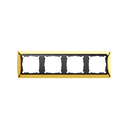 Frame for 4 elements gold interior graphite Simon 82
