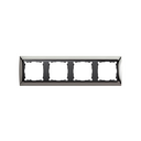 Frame for 4 elements dark steel interior graphite Simon 82