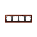 Frame for 4 elements cherry interior graphite Simon 82