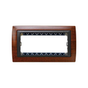 Frame 5 half elements with frame holder 1 row cherry interior graphite Simon 82 Centralisations