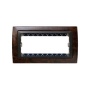 Frame 5 half elements with frame holder 1 row walnut root interior graphite Simon 82 Centralisations