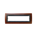 Frame 4 elements with frame holder 1 row cherry interior graphite Simon 82 Centralisations
