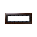 Frame 4 elements with frame holder 1 row walnut root interior graphite Simon 82 Centralisations