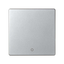 Single rocker for RF transmitter with on/off symbol aluminium Simon 82