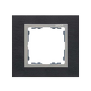 Frame for 1 element black stainless steel interior aluminum Simon 82 Nature