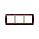 Frame for 3 elements walnut root interior champagne Simon 82