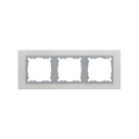 Frame for 3 elements stainless steel matte interior aluminum Simon 82 Nature
