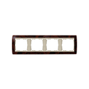 Frame for 4 elements walnut root interior champagne Simon 82