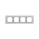 Frame for 4 elements matte stainless steel interior aluminum Simon 82 Nature