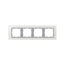 Cadre pour 4 éléments cristal argent intérieur aluminium Simon 82 Nature