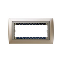 Frame 5 half elements with frame holder 1 row matt champagne interior champagne Simon 82 Centralisations
