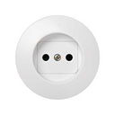 Tapa con dispositivo de seguridad para la base de enchufe bipolar blanco Simon 88
