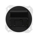 Plaque de voix et de données plate avec cache poussière pour 1 connecteur RJ45 AMP® graphite Simon 88