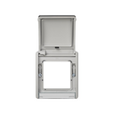 Frame with hinged cover grey Simon 44 Aqua
