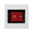 Interruptor bipolar 16 AX 250V~ con función luminosa y sistema de emb. por faston/soldadura con placa blanco Simon K45