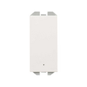 Neutral push-button switch 10AX 230V~ with slender rocker, built-in light and fast terminal connection system matt white Simon 270