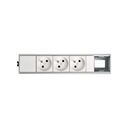 Ofiblock Compact assembled and wired with 3 French sockets and rear hole in the last position