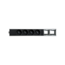 Ofiblock Compact assembled and wired with 4 French sockets and 2 rear holes in the last positions