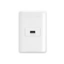 Tomada USB 1.5 A bivolt de 1 módulo com borne conexão parafuso branco Simon 19