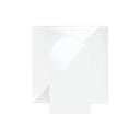 Fibre optic connector cover plate glossy white Simon 100