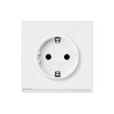 Kit front para 1 elemento con 1 base de enchufe schuko Simon iO blanco mate Simon 100