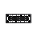 Surface-mount box 3 elements matt black Simon 270