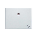 Tecla de 3 módulos con visor y logo de campana blanco Simon 82