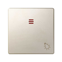 Single rocker with viewer and light symbol champagne Simon 82