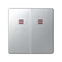 Touche double avec viseur pour mécanismes de commande en aluminium Simon 82