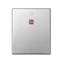 Single rocker for two-pole switch with pilot light and I/O symbol aluminium Simon 82 Centralisations
