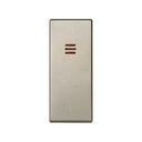 Rocker half element for two-pole switch with pilot light and I/O symbol matt champagne Simon 82 Centralisations