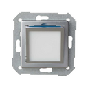 Pivoting plate with light beam orientation for courtesy light aluminium Simon 82
